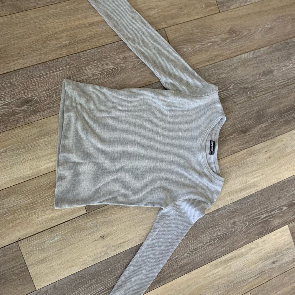 Thermal grey fitted long sleeve